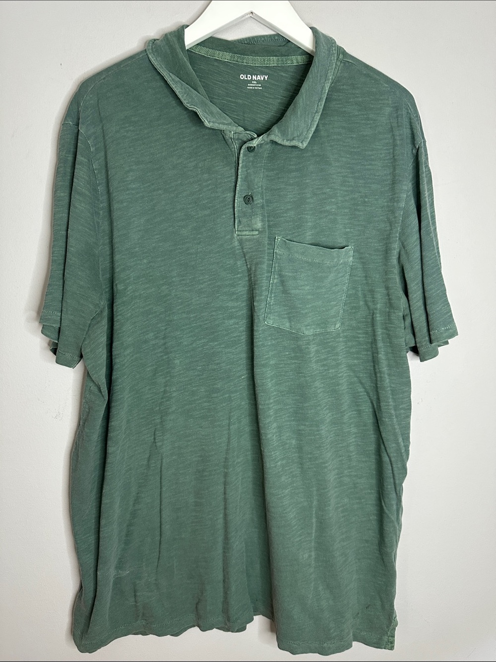 Old Navy Men's Washed Sage Green Pocket Polo size XXL